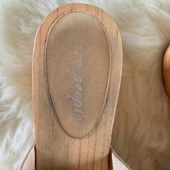 Free People Sonnet Clog Wooden Leather Sandal - Picture 3 of 16